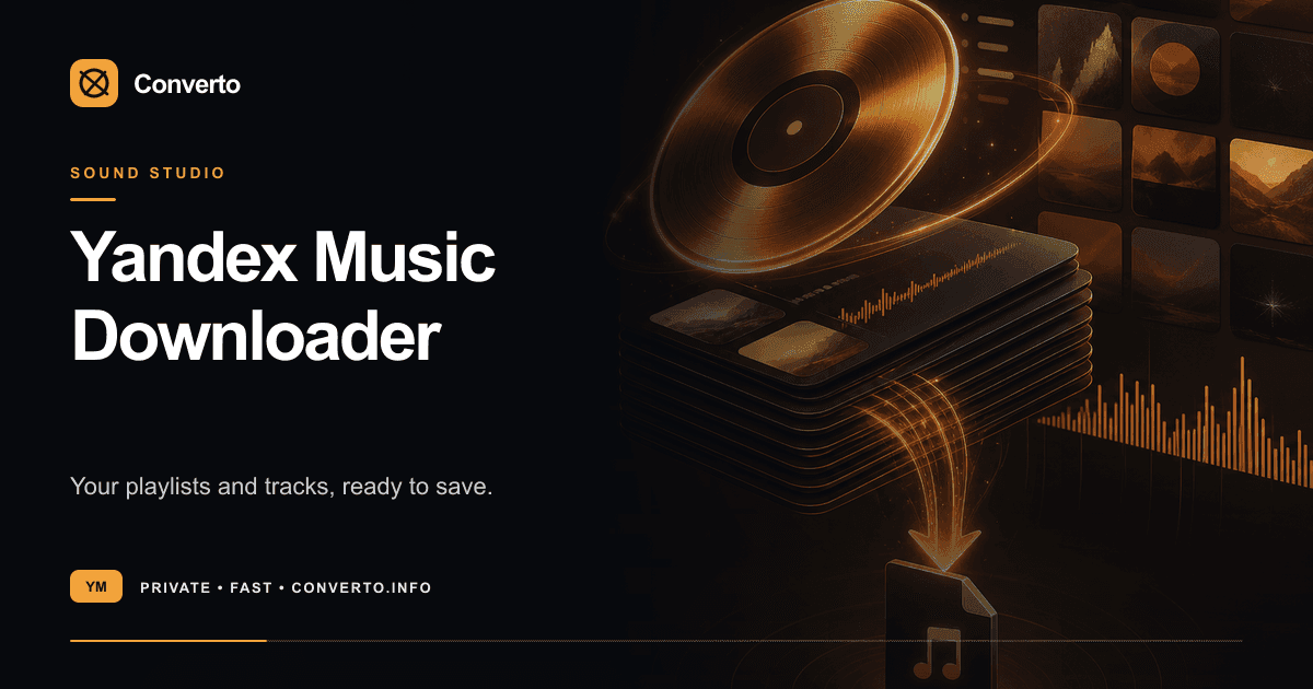 Сохраните музыку из Яндекс Музыки в MP3 — Converto tool preview